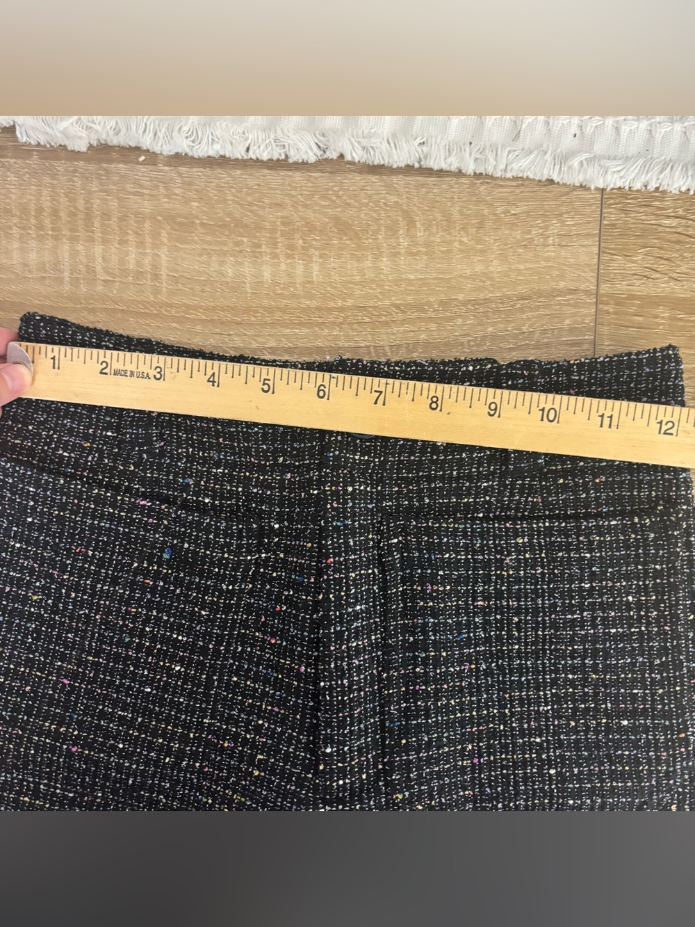Anthropologie Colette Tweed Cropped Wide-Leg Pants by Maeve Size 23 - Picture 8 of 11